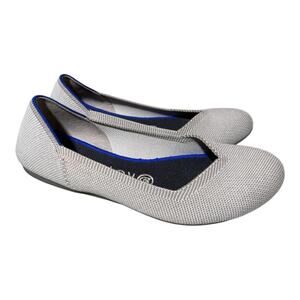 Rothy's The Flat Flax Birdseye Gray Round Toe Ballet Flat Women size 7